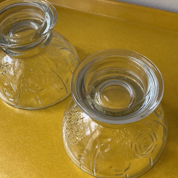 Iittala Oiva Toukka vintage footed glass bowls set of two - Picture 7 of 9